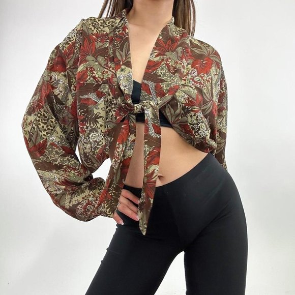 90s style flowy bolero top - Picture 5 of 7